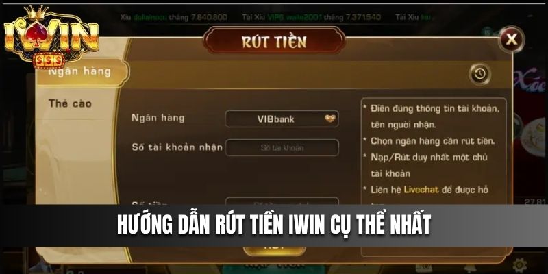 Hướng dẫn rút tiền IWIN cụ thể nhất