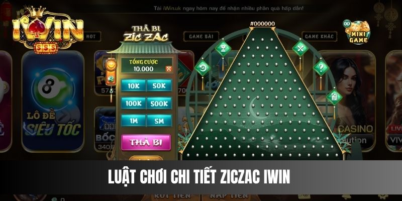 Luật chơi chi tiết Ziczac IWIN 