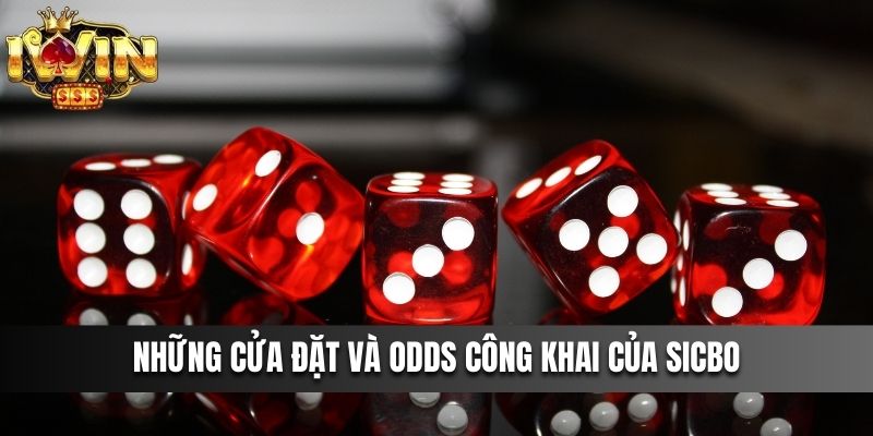 Những cửa đặt và odds công khai của Sicbo IWIN